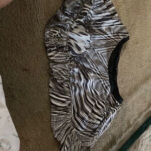 Bebe off the shoulder top 100 percent silky polyester ruffle bottom Never Worn